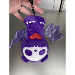 New! Dolls Kill x Skelanimals Diego Plush Keychain Bag Charm Bright Purple
